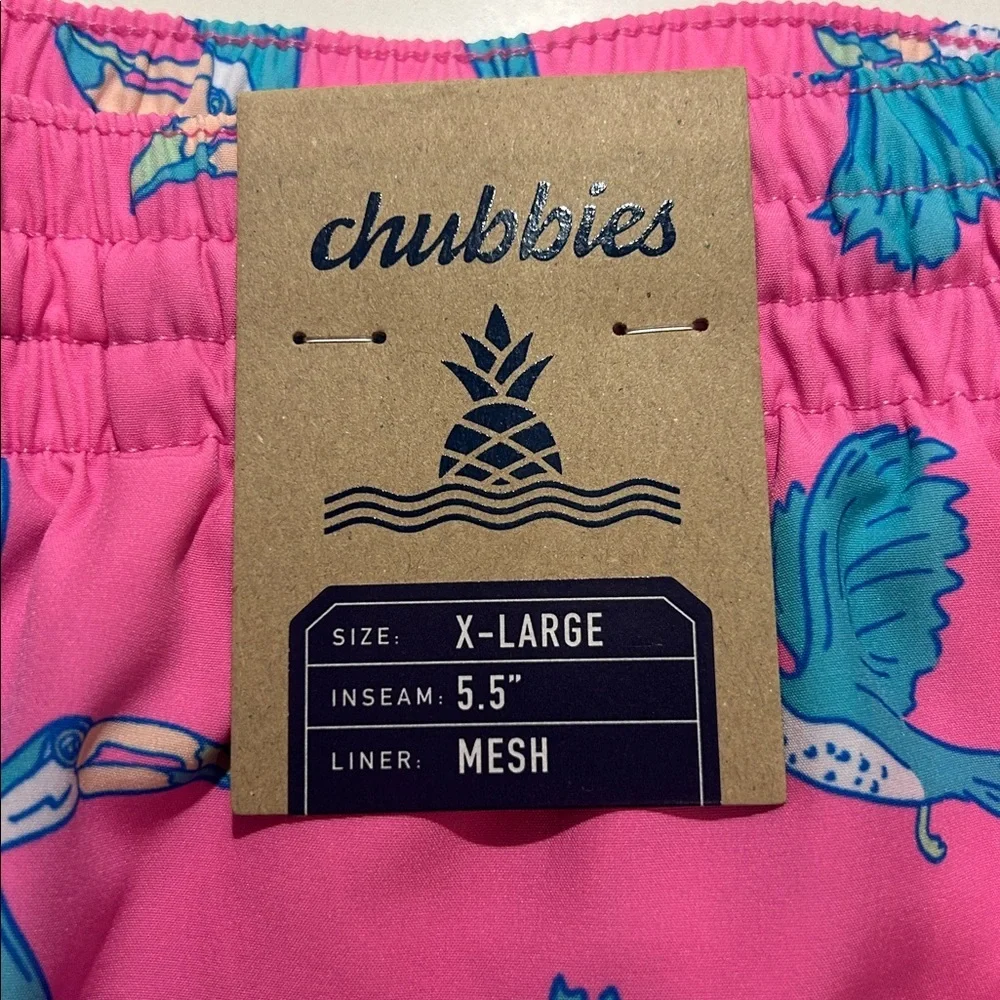Chubbies Men’s Swim Trunks, Size XL “Toucan Do It” Style - Picture 6 of 8
